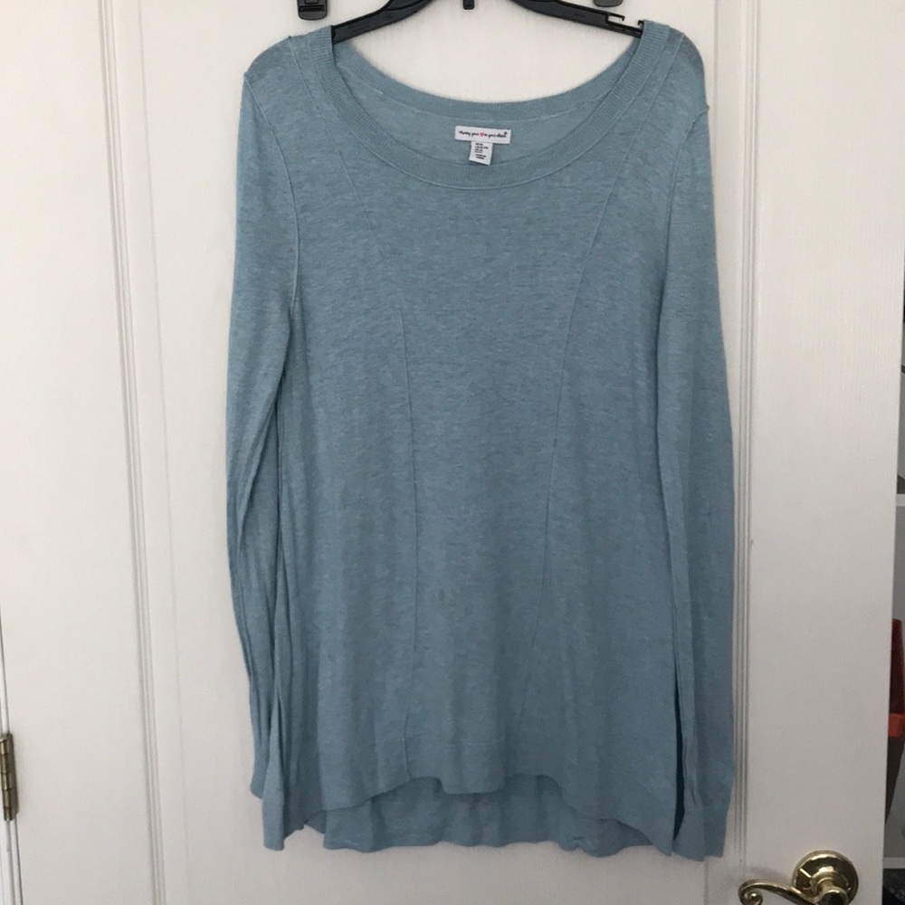 Tunic length sweater